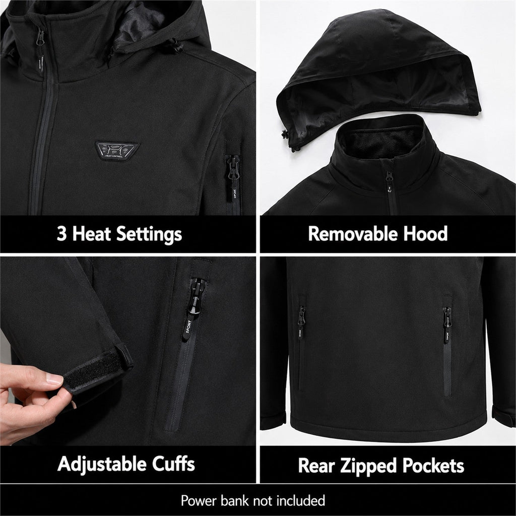 Tynedale men's heated hooded jacket - details