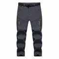 Men's fleece-lined softshell trousers — grey