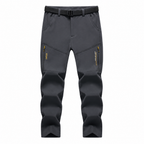 Men's fleece-lined softshell trousers — grey