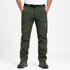 Men's fleece-lined softshell trousers — model