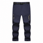 Men's fleece-lined softshell trousers — navy
