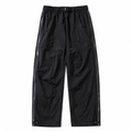 Men's side-zip walking trousers — black
