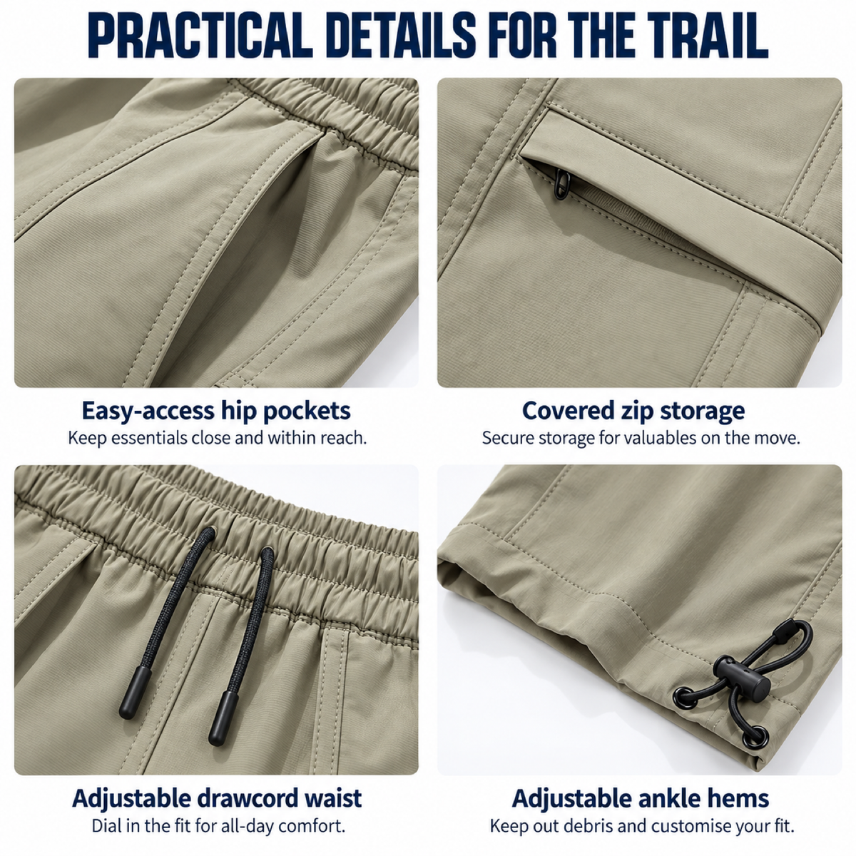 Bowland men's features cargo walking trousers