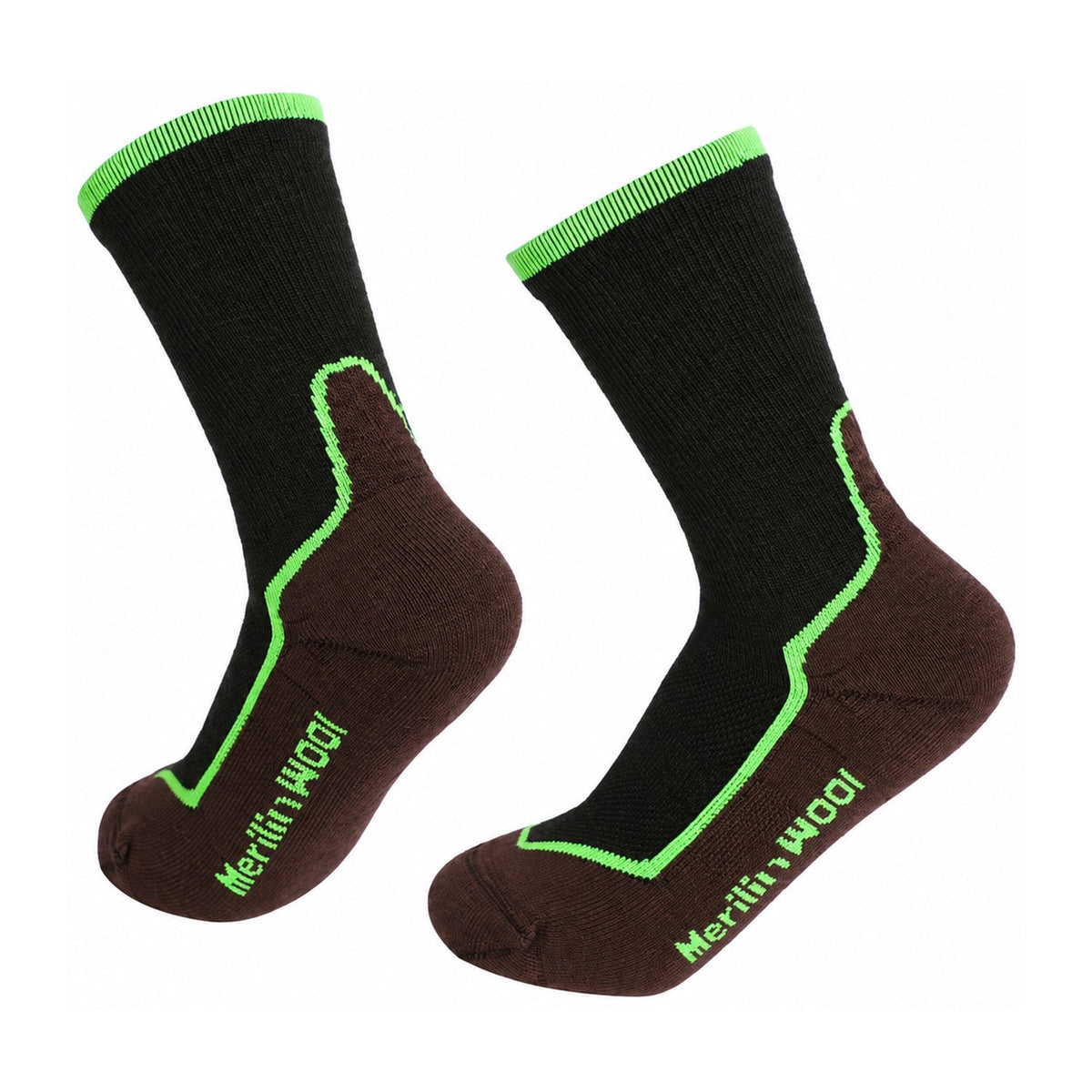 Falstone merino blend hiking socks – Brown / Green