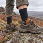 Bardon merino blend crew socks – Yellow hiking fit