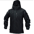 Men's Tactical Hooded Waterproof Jacket – Outdoor Utility Windbreaker