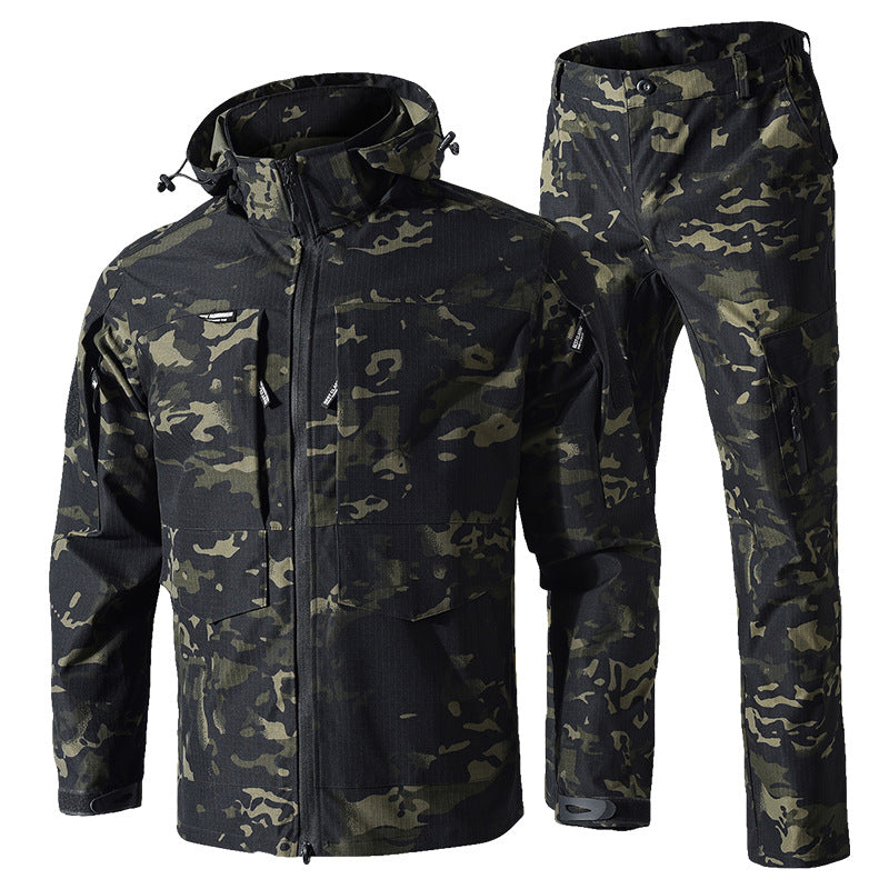 Men’s Military-Style Waterproof Ripstop Tactical Suit Outdoor Combat Uniform Set