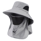 Men’s Sun Protection Fishing Hat – Lightweight Breathable with Detachable Face Cover