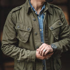 Men's Vintage Military-Inspired Utility Jacket – Lightweight Outdoor Work Jacket