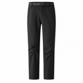 Malham men's black fleece-lined walking trousers, front view