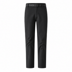 Malham women's black fleece-lined walking trousers, front view
