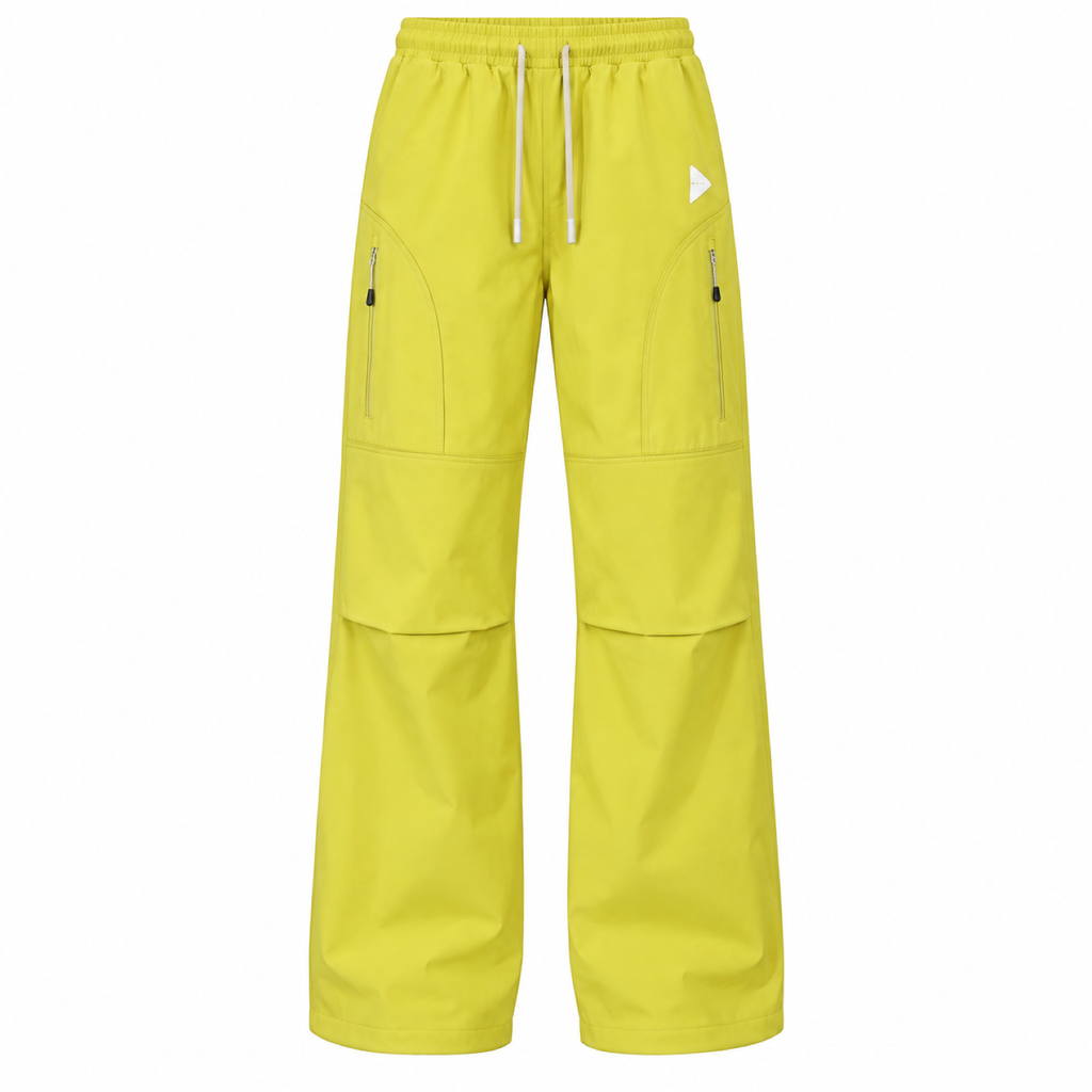 Cheviot men's fleece-lined relaxed walking trousers in Yellow, front view