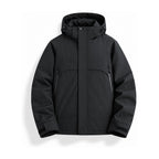 Bransdale insulated hooded jacket — black front
