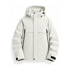 Bransdale insulated hooded jacket — ivory front