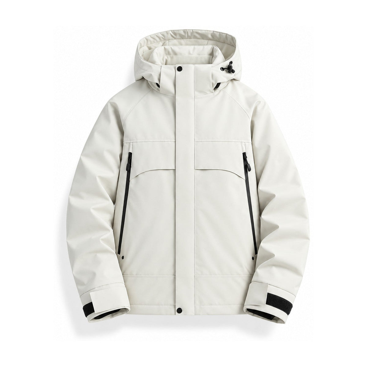 Bransdale insulated hooded jacket — ivory front