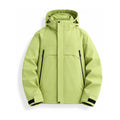 Bransdale insulated hooded jacket — lime green front