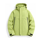 Bransdale insulated hooded jacket — lime green front