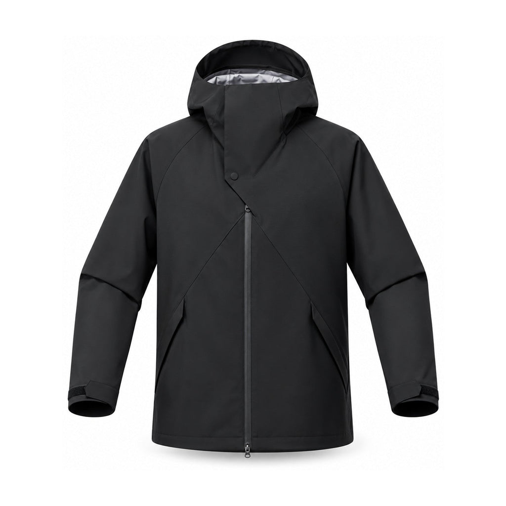 Kielder hooded shell jacket — black front