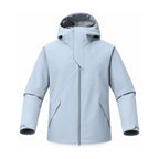 Kielder hooded shell jacket — ice blue front