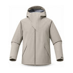 Kielder hooded shell jacket — khaki front
