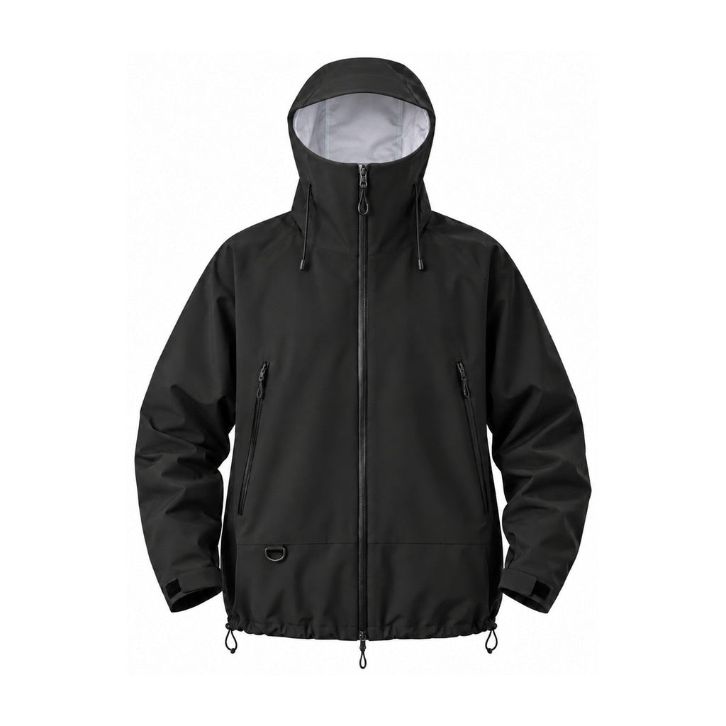 Swaledale waterproof shell jacket — black front