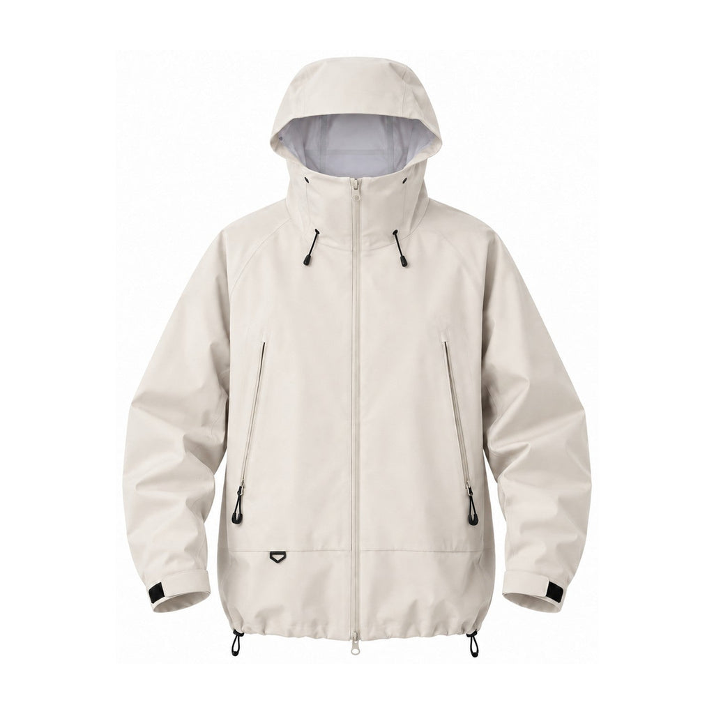 Swaledale waterproof shell jacket — ivory front