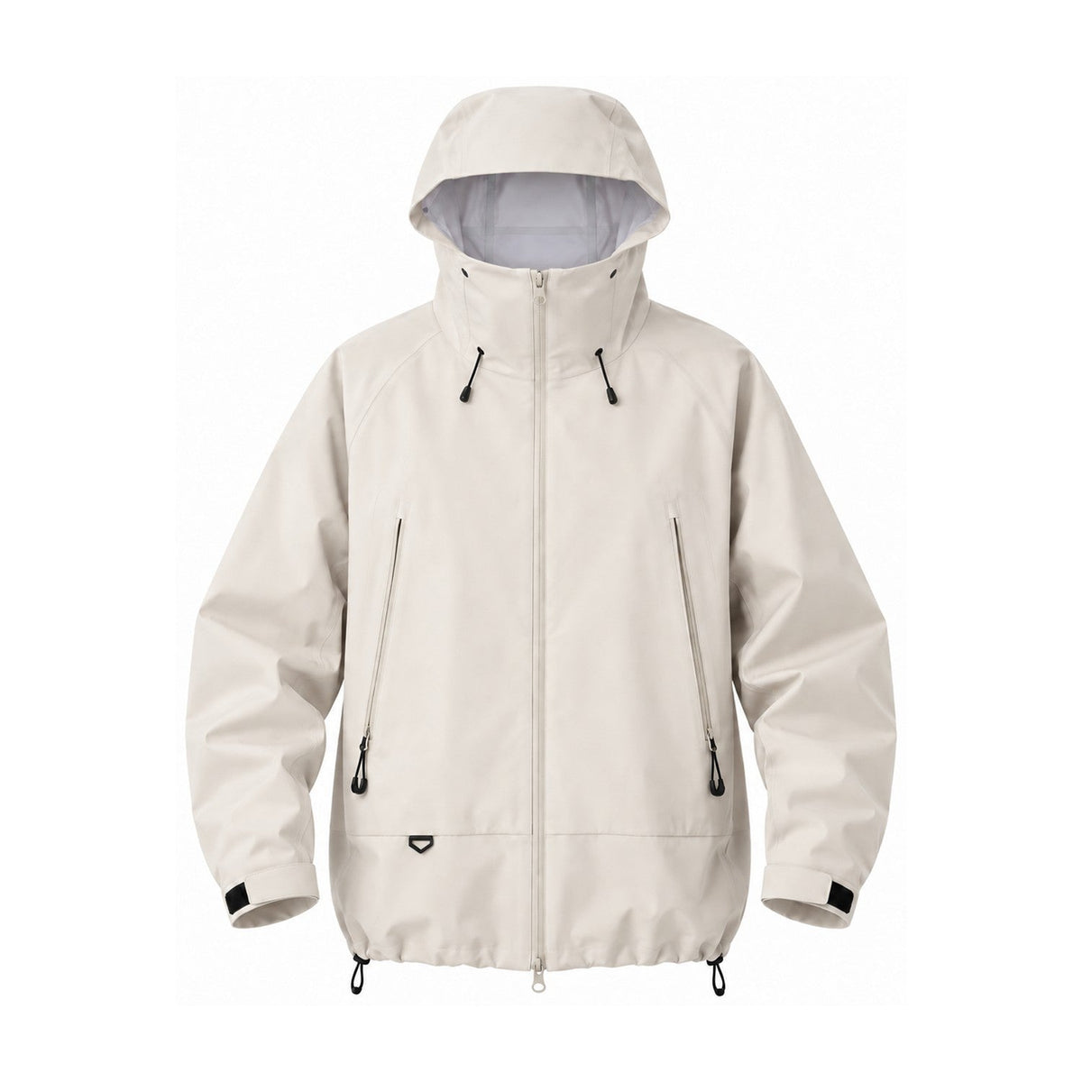 Swaledale waterproof shell jacket — ivory front