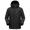 Derwent Men's Black 3-in-1 waterproof jacket front