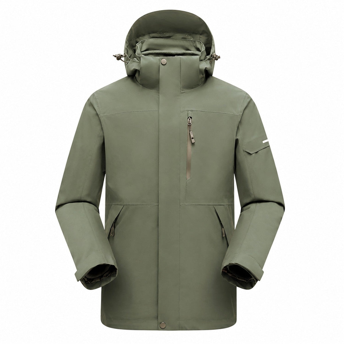 Derwent Men's Sage Green 3-in-1 waterproof jacket front