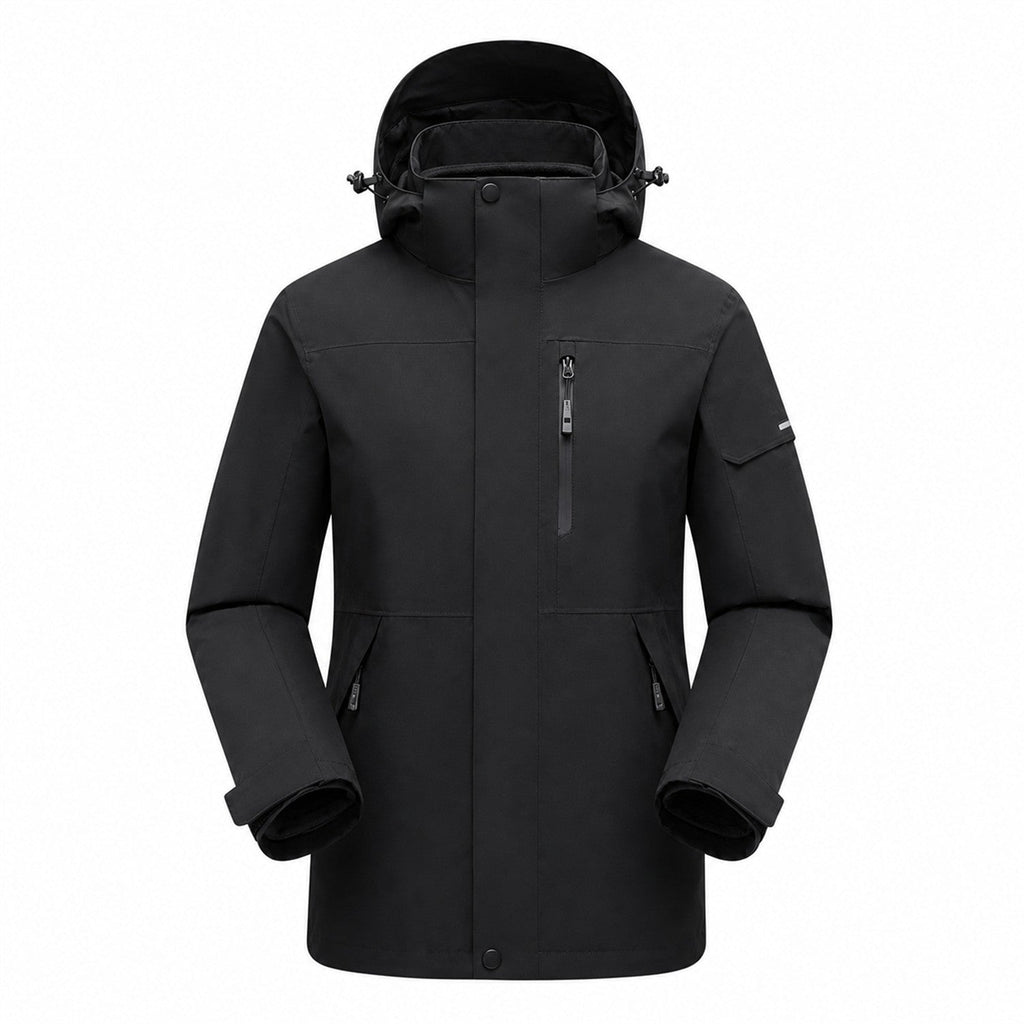 Derwent Women's Black 3-in-1 waterproof jacket front