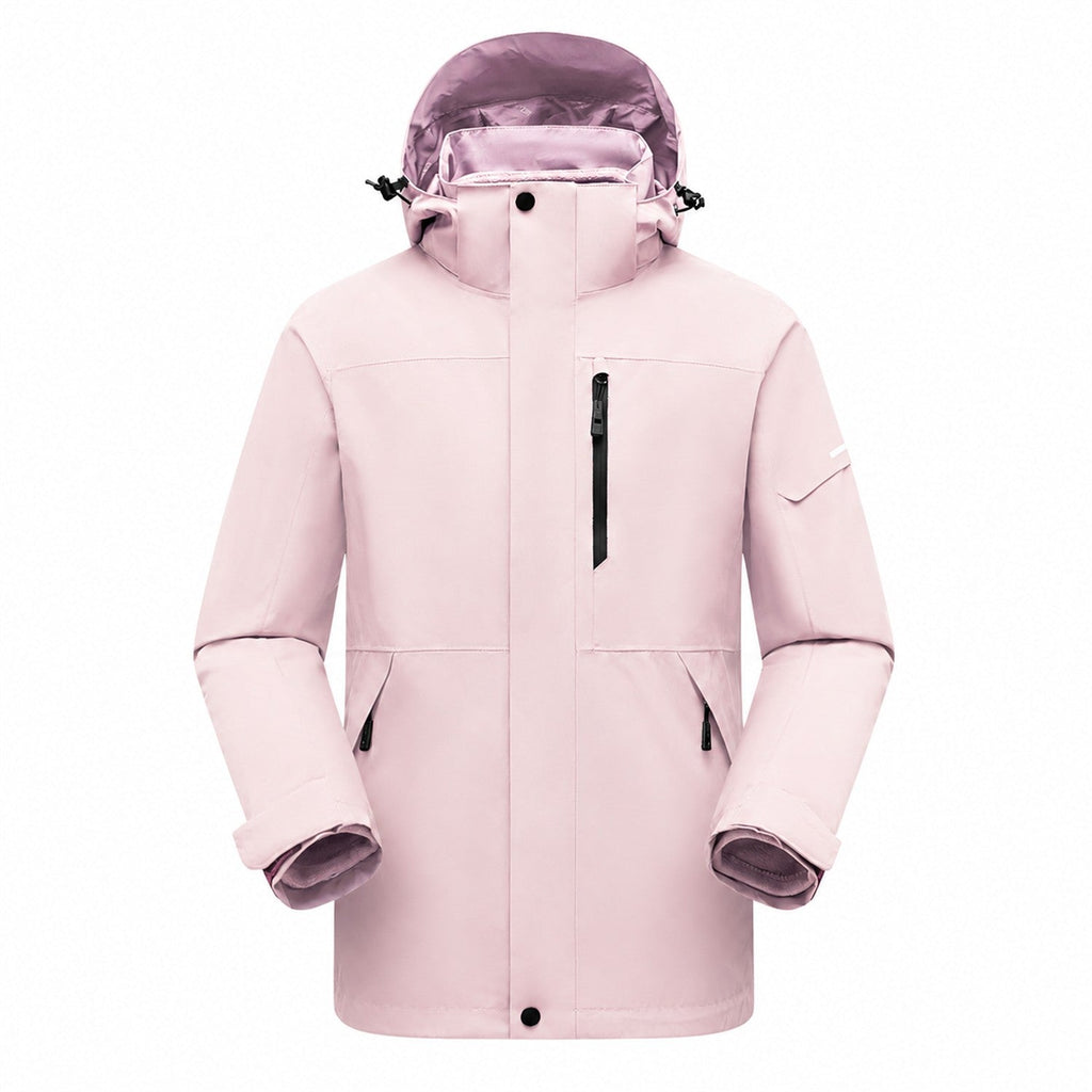 Derwent Women's Blush Pink 3-in-1 waterproof jacket front
