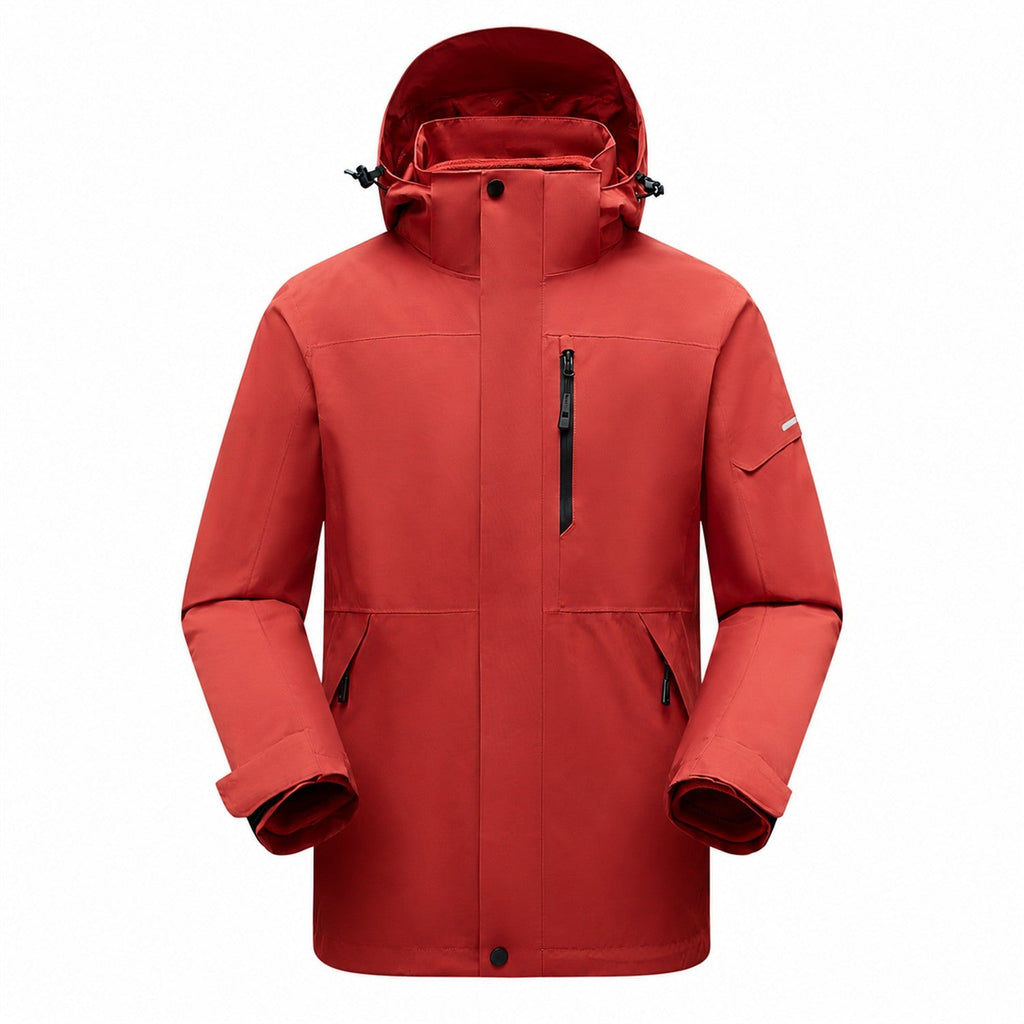 Derwent Women's Red 3-in-1 waterproof jacket front