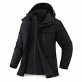Ribble men's Black windproof 3-in-1 jacket front