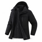 Ribble men's Black windproof 3-in-1 jacket front