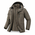 Ribble men's Brown windproof 3-in-1 jacket front