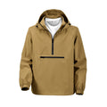 Rivington men's hooded smock jacket in Brown, front view