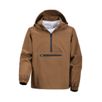 Rivington men's hooded smock jacket in Caramel, front view