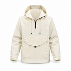 Arden men's hooded smock jacket in Off White, front view
