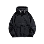 Haworth windproof smock jacket in Black on white