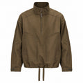 Weardale men's half-zip utility smock - brown front