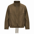Weardale men's half-zip utility smock - brown front