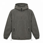 Calderdale men's hooded utility smock - grey front