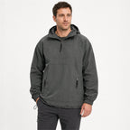 Calderdale men's hooded utility smock - grey model white