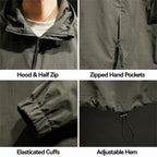 Calderdale men's hooded utility smock - details