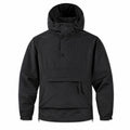 Ribblesdale men's hooded utility smock - black front