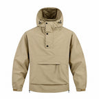 Ribblesdale men's hooded utility smock - khaki front