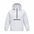 Nidderdale men's hooded half-zip smock - light grey front
