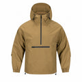 Nidderdale men's hooded half-zip smock - khaki front