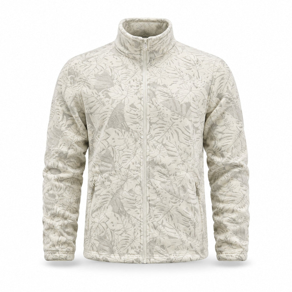 Coniston men's textured fleece midlayer - ivory white