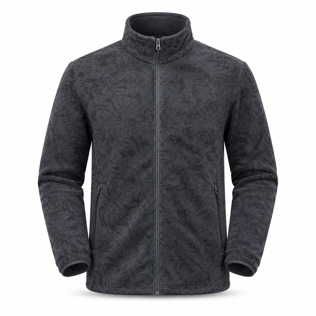Coniston men's textured fleece midlayer - charcoal white